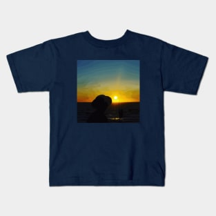 sunset positive vibes Kids T-Shirt